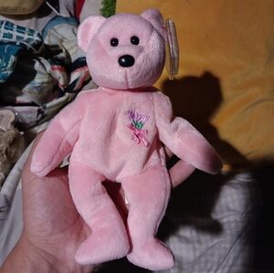 Vintage 2001 Ty Beanie Baby  Pink bear   New